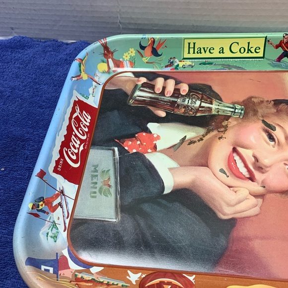 1950’s Have A Coke - Coca Cola Serving Tray - Thirst Knows No Season - Decor - Picture 4 of 6